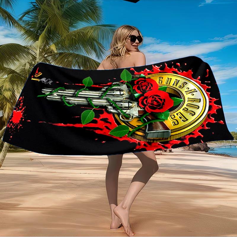 Guns n' Roses band musicale Telo Mare in Microfibra, Leggero e Asciugatura Rapida, per Viaggi Estivi, Ventilatore Piscina Regalo di Compleanno