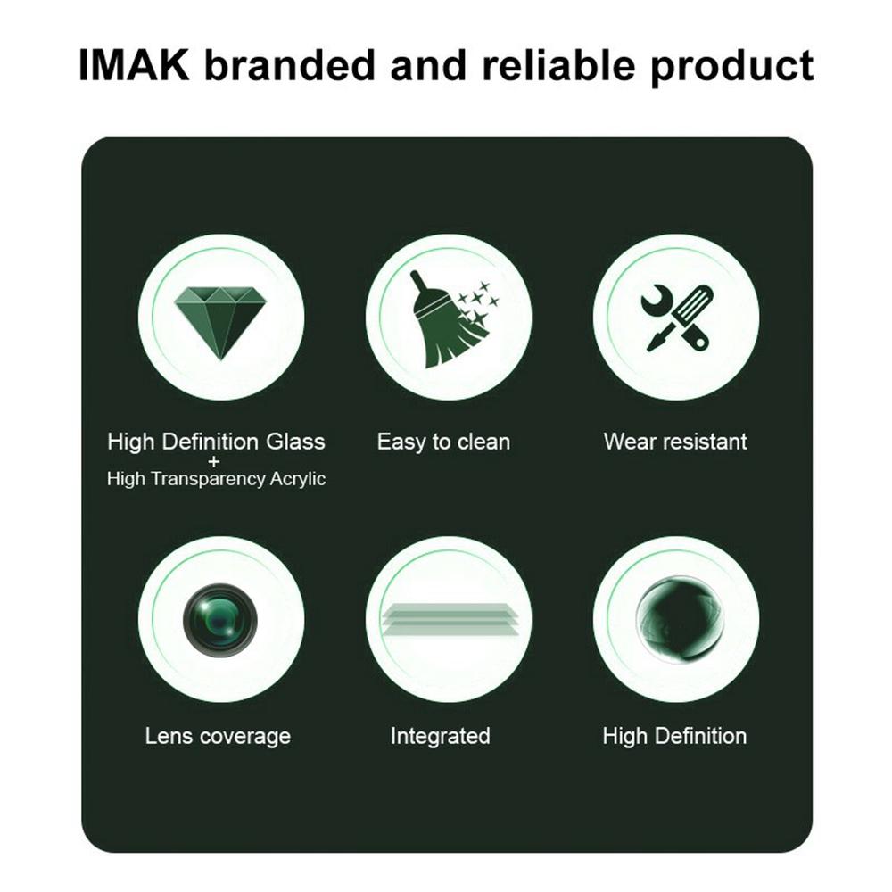 IMAK For Honor X60 5G Tempered Glass Camera Lens Protector+Acrylic Lens Cap