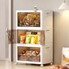 Folding Multi-Layer Storage Cabinet for Living Room - Organize Children's Clothes, Snacks, and More