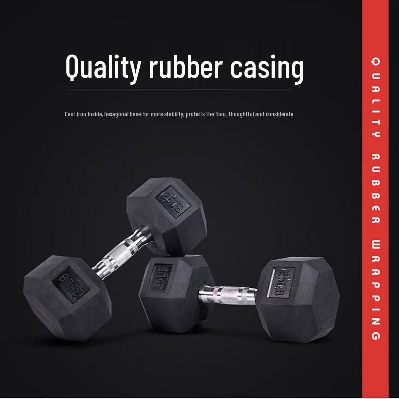 Haojiali Hex Rubber-Coated Dumbbell