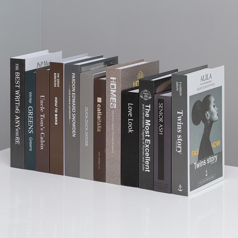 Nordic Minimalist Decorative Bookshelf Props for Modern Living Room and Wine Cabinet Display