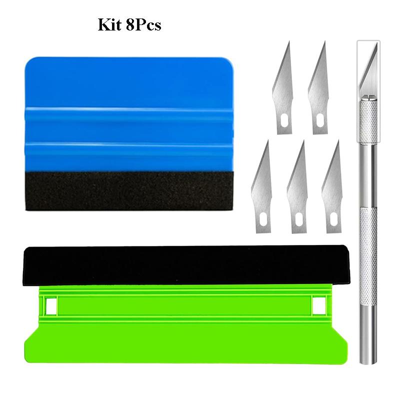 Window Film Tint Tools Large Felt Squeegee Safety Cutter Car Wrap Edge Trimming Squeegee Vinyl Wrap Tools Kit Decal Applicator