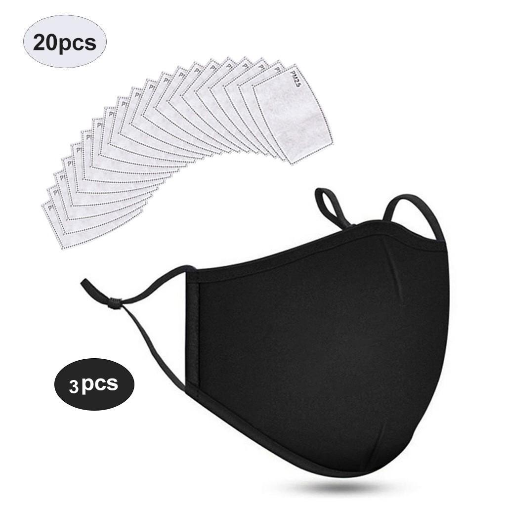 Buy Cotton Face Mask PM2.5 Activated Carbon Mask Washable and Reusable