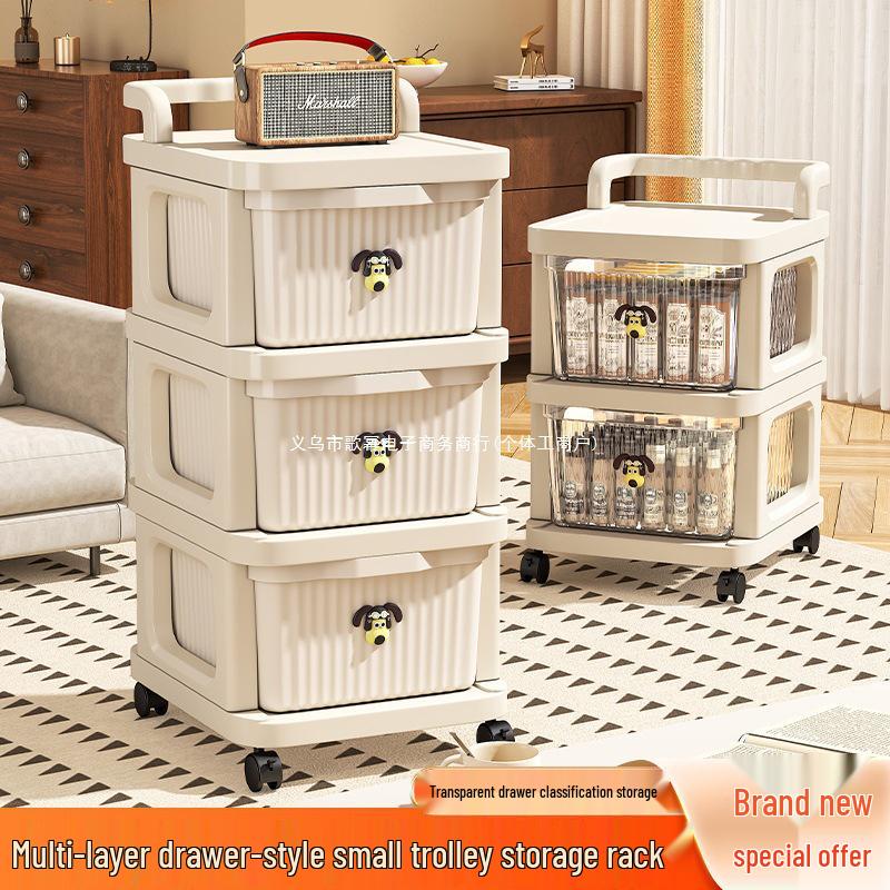 

Compact Multi-Layer Toy & Sundries Storage Cabinet with Drawers for Kids Room 2-Layer Drawer (Transparent)
