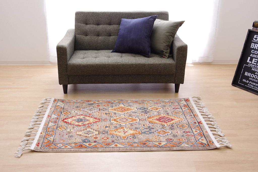 IKEHIKO Rug, Carpet, Izmir, 1 Tatami Size, Wilton, Handwoven Style, Foldable, Izmir, Approx. 80 X 127 Cm #9621829