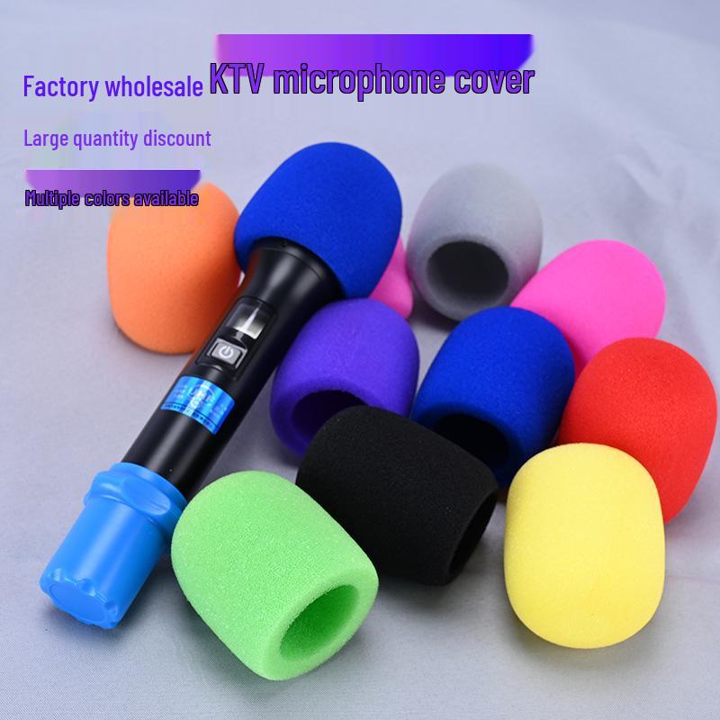 Thickened Windproof Microphone Sponge Cover with Anti-slip Ring