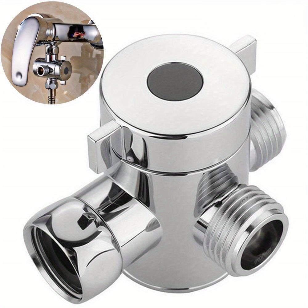 1/2'' 3-Way T-adapter Diverter Valve Adjustable Shower Head Arm Mounted Diverter Valve Bathroom Hardware Accessory