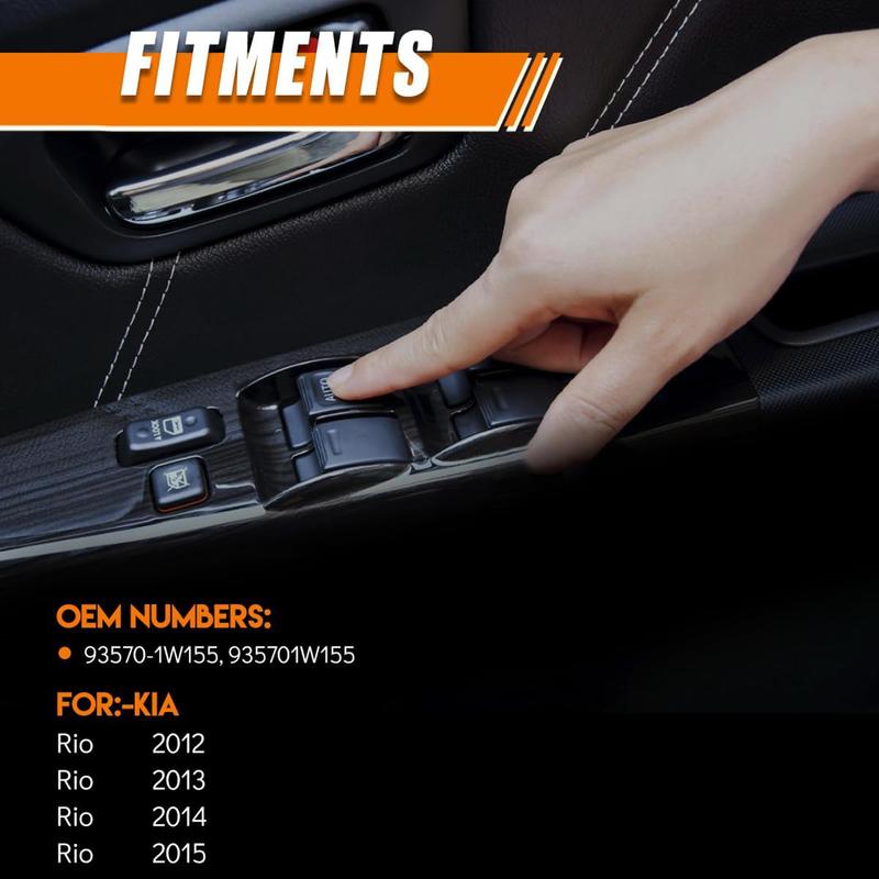 93570-1W155 Front Left Electric Master Control Power Lifter Window Switch For Kia Rio (4 Door) 2012 2013 2014 2015,935701W150