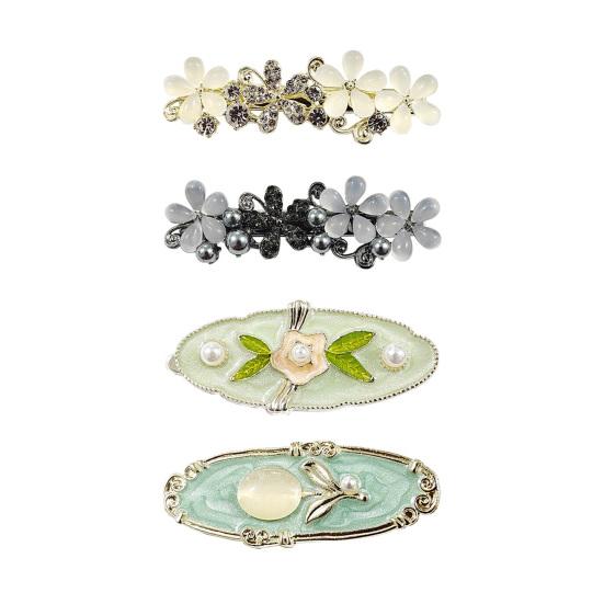 Hairpin Imitation Pearl Decor Enamel Small Hair Organizer Clip Side Bang Hair Pin Decorative Hair Accessories