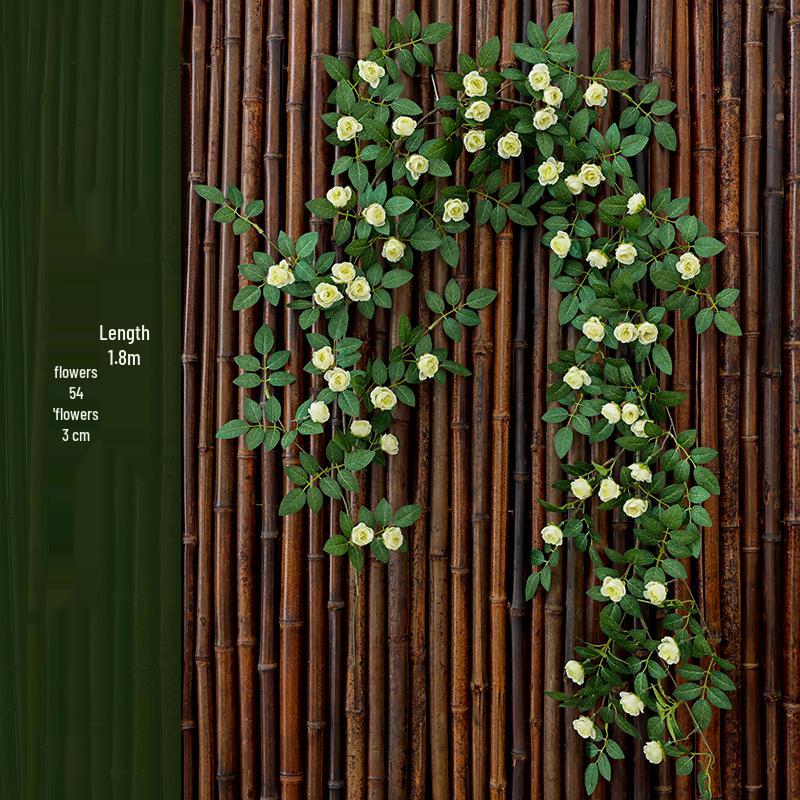 Rose Vine Faux Flower Garland for Air Conditioner, Ceiling, and Wall Decoration