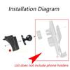 For Changan CS35 PLUS 2021-2024 1.4T Car Phone Holder Special Fixed Bracket Base 17mm Not Blocking Air Outlet Accessories