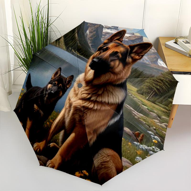1pc animal Umbrella Portable Folding Umbrella Iron Frame Hole Bone Structure Outdoor Home Umbrella