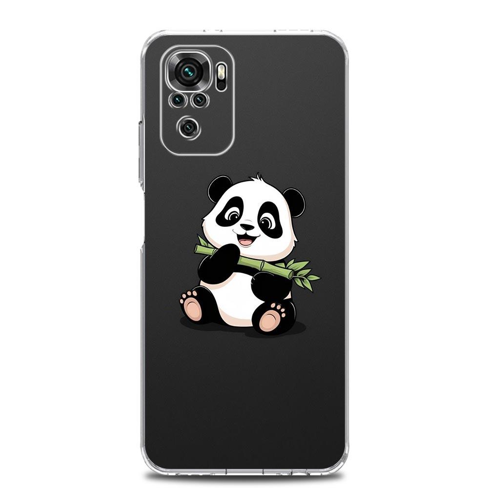 Phone Case For Xiaomi Redmi Note 14 13 12 4G 9 8 10 11 Pro Plus 5G 14C 13C 12C 10C 9C 9A Clear Soft TPU Cover Cartoon Panda