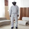 2 Piece Set Fashion Casual Solid Hooded Pullover Straight Pants Tracksuit for Male Loose Hoodies Sweatshirt Wide Leg Sweatpants