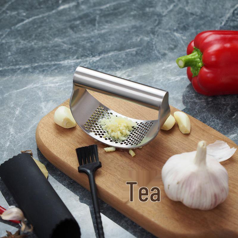 Stainless Steel Ring-Shaped Handheld Garlic & Ginger Press