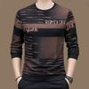 Herren Kleidung Trend Bedruckte Langarm Pullover Tops 2023 Frühling Herbst Mode Rundhals Hohe Qualität Luxus T-Shirt für Mich