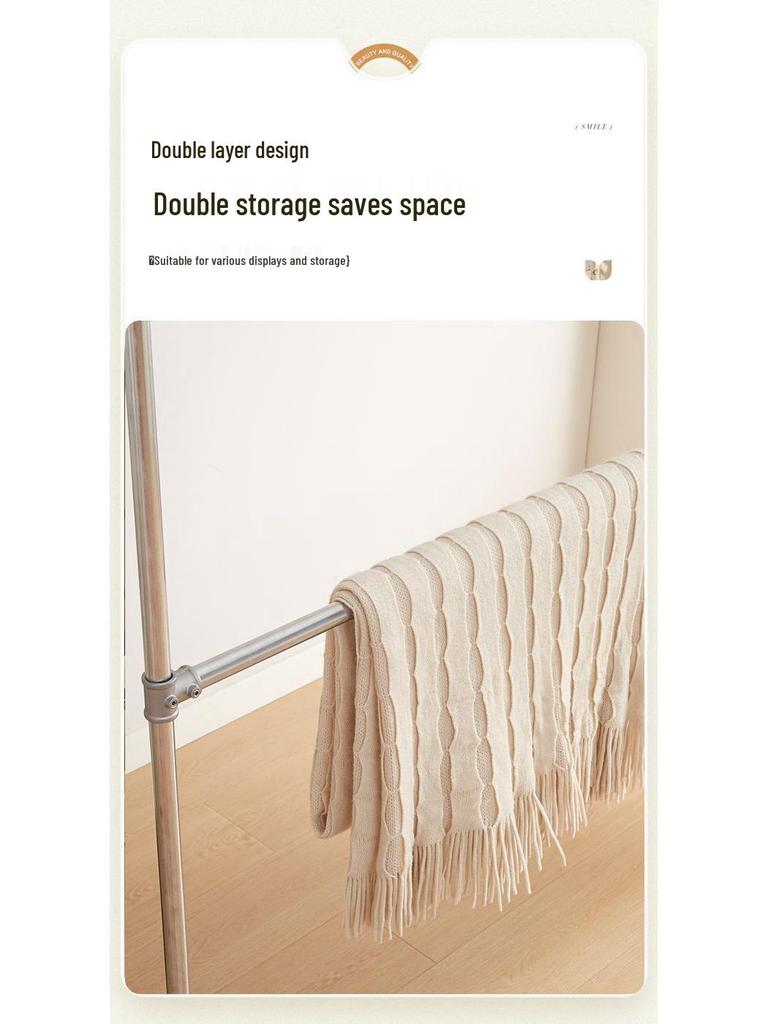 Étendage à vêtements pliable à double barre: Autoportant, Acier Épaissi pour Usage Intérieur/Extérieur