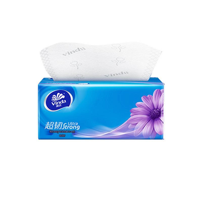 Vinda Ultra Strong 3-Ply Facial Tissue - 130 Sheets, 6 Packs (S Size) Household Value Pack