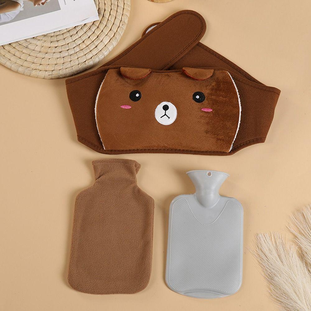 Cute PVC Hot Water Bottle Belt Soft Cartoon Waist Cover Belt Hand Warmer Wearable Warm Water Bag