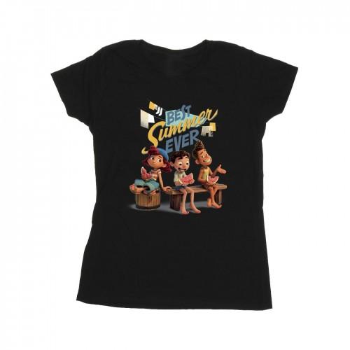 

Disney Womens/Ladies Luca Best Summer Ever Cotton T-Shirt XXL білий