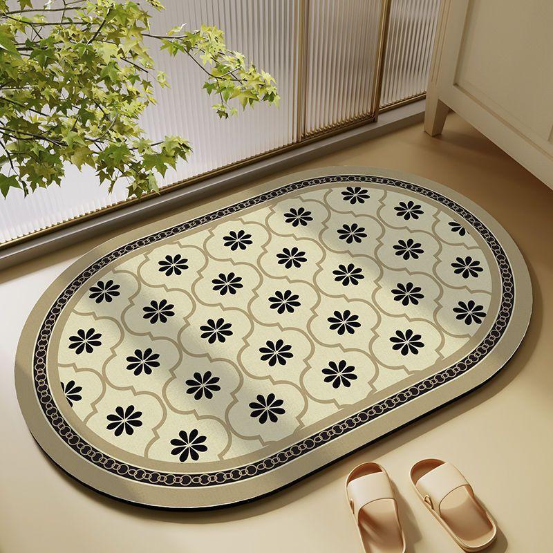 American Luxury Retro Diatomaceous Mud Mat Moisture-wicking Quick Dry Non-slip Mat Bathroom Bath Area Door Dirty Foot Pad