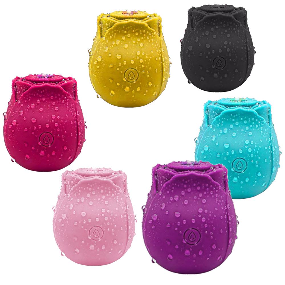 Rose Vacuum Sucking Vibrator Vagina Intimate Nipple Sucker Oral Licking Clitoris Stimulation Powerful Sex Toys for Female Adults