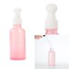 Pink Glass Perfume Bottle with Spray, Screw Cap, Essential Oil Dropper, and Lotion Dispenser
