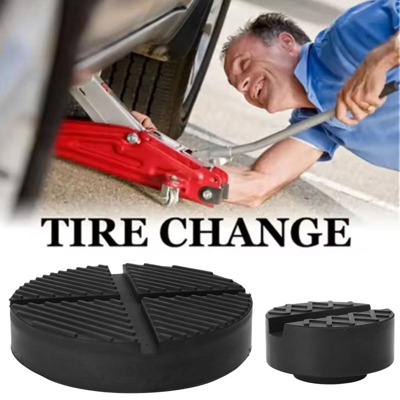 Car Lift Jack Stand Pads Support Pinch Black Rubber Slotted Floor Pad 2types Universal Rubber Jack Pad Frame Rail Adapte Tools