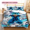 Cartoon Pattern Bedding Quilt Set Quilt Cover Pillowcase Home Decoration Birthday Gift (1 * Duvet Cover + 2 * Pillowcase, Without Core)
