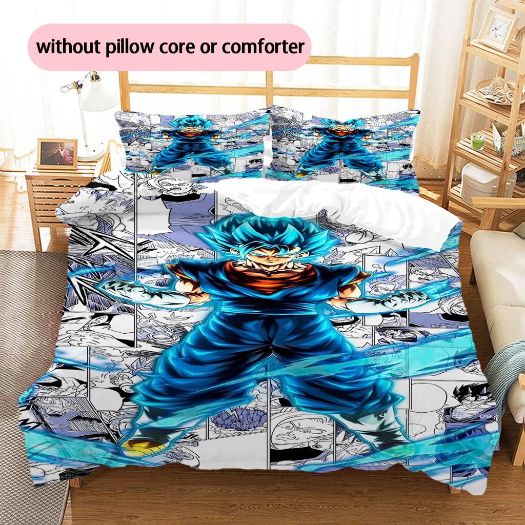 Cartoon Pattern Bedding Quilt Set Quilt Cover Pillowcase Home Decoration Birthday Gift (1 * Duvet Cover + 2 * Pillowcase, Without Core)