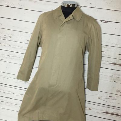 Sanyo Japan Liner Stand Collar Coat Outer 165cm A4 Beige Khaki(USED)