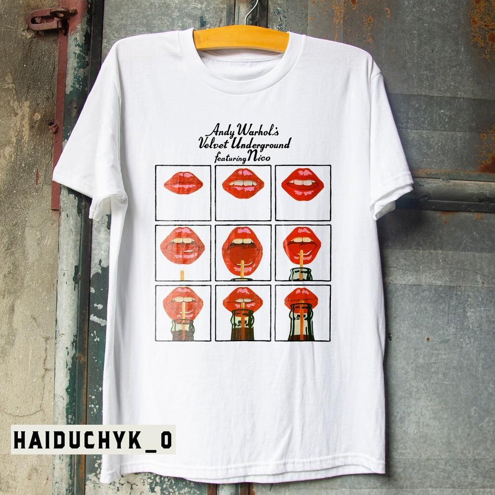 The Velvet Underground - Featuring Nico  Unisex White T-shirt Size S-5XL Unisex T-Shirt XL