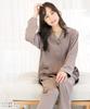 ON NISHIKI Long Sleeve Smooth Top and Bottom with Perfect for Spring and Autumn Loungewear Size Women's Pajamas, 100% Cotton, Material, Skin-Friendly,