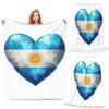 Argentyna Argentyńska Flaga Narodowa Kocie Miękka Ciepła Flanelowa Koc Rzutowy Pluszowy do Łóżka Salonu Pikniku Podróży Dom Kanapa