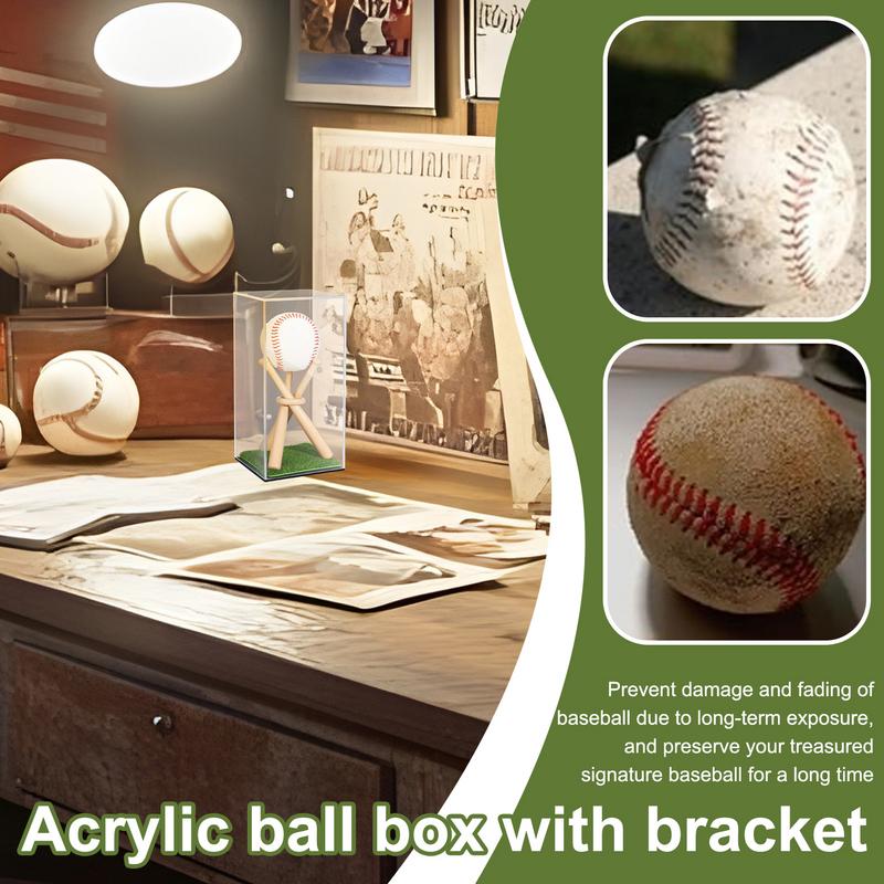 Baseball Case Display For Balls Clear Baseball Holder Display Case Ball Stand Dustproof UV Protection Autograph Showcase Square China Mainland
