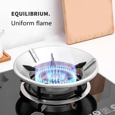 Paravento Ignifugo Salva Gas Copertura Anello Antivento Staffa Antiscivolo Ispessito Anello Risparmio Energetico per Fornello a Gas