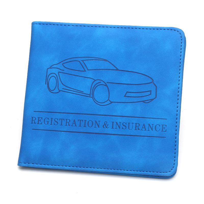 Porta-Documentos de Registro de Veículo, Carteira de Motorista e Cartão de Seguro Couro PU Organizador de Documentos Automotivos para Porta-Luvas do Carro