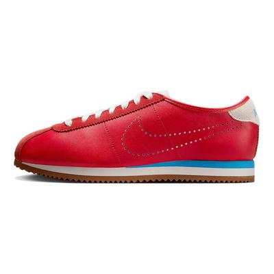 Cortez Skóra Uniwersytecka Czerwień Uniwersytecki Błękit Perforowany Swoosh Damskie Sneakersy HQ1841-600