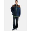 American-Style Retro Denim Patchwork Work Shirt Cotton Jacket for Men Winter Coat Foreign Trade Men's Cotton Clothing