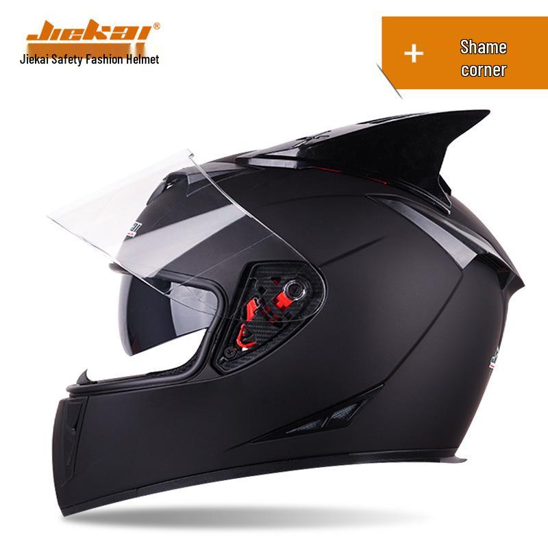 Jiekai Full Face Electric Motorcycle Helmet - Unisex, All-Season Racing Safety