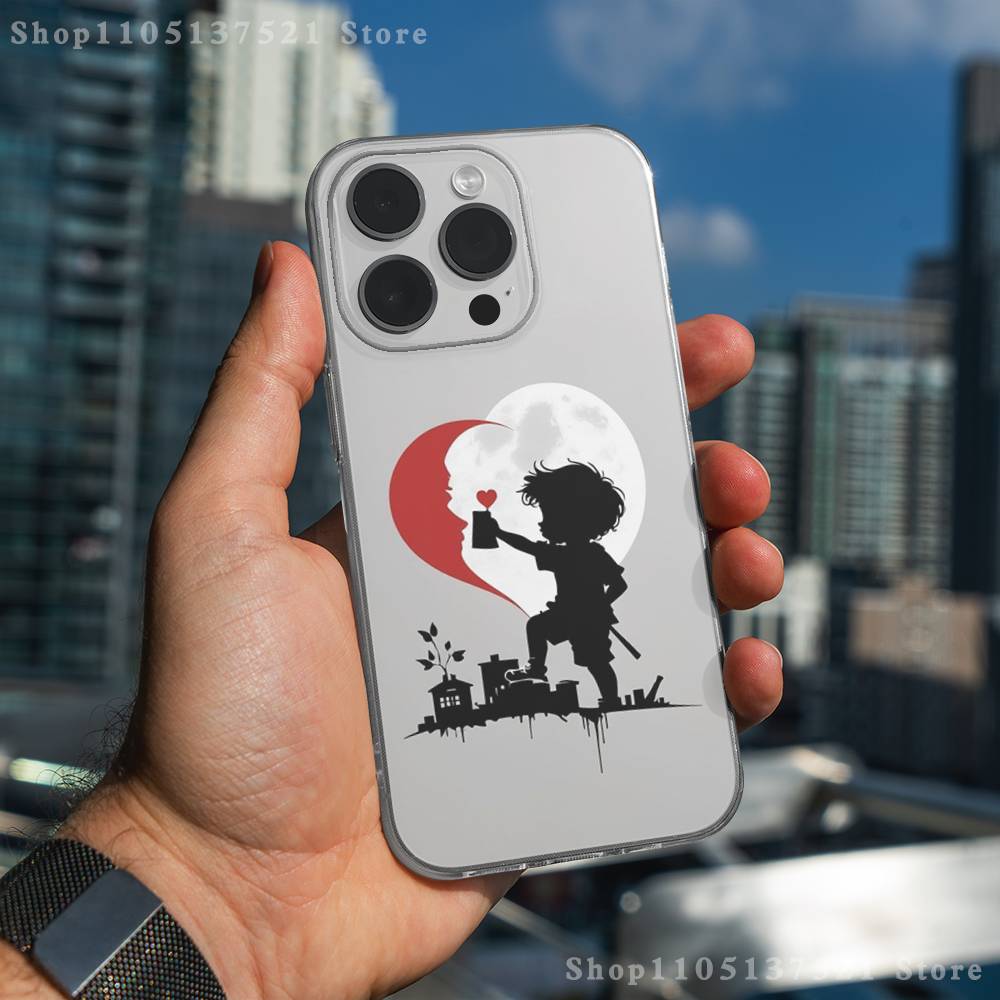 Graffiti B-Banksyes Artist Phone Case For iPhone 17,16,11,15,13,14,12,Air,Mini,Plus,Pro,Max,Plus,E Clear Soft Shell