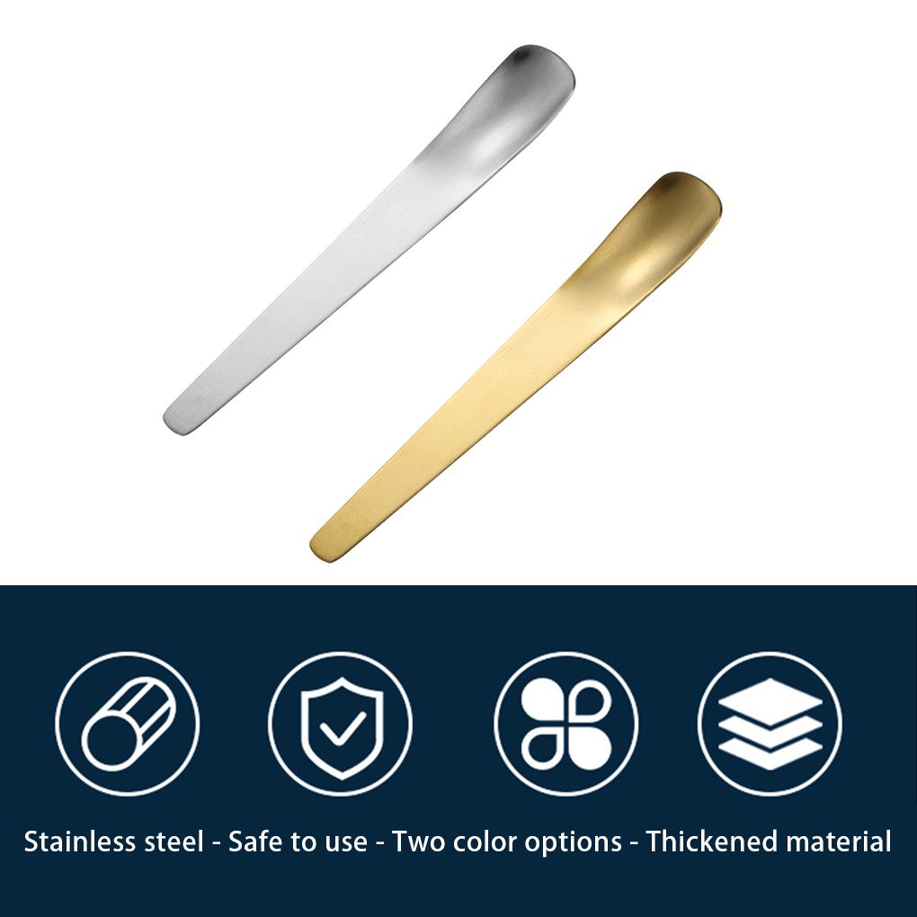 Lingură Desert Tort Agitare Ceai Plat Lingură de Înghețată Tacâmuri Metal Integrate Margine Netedă Mâner Lung Polonice Picnic