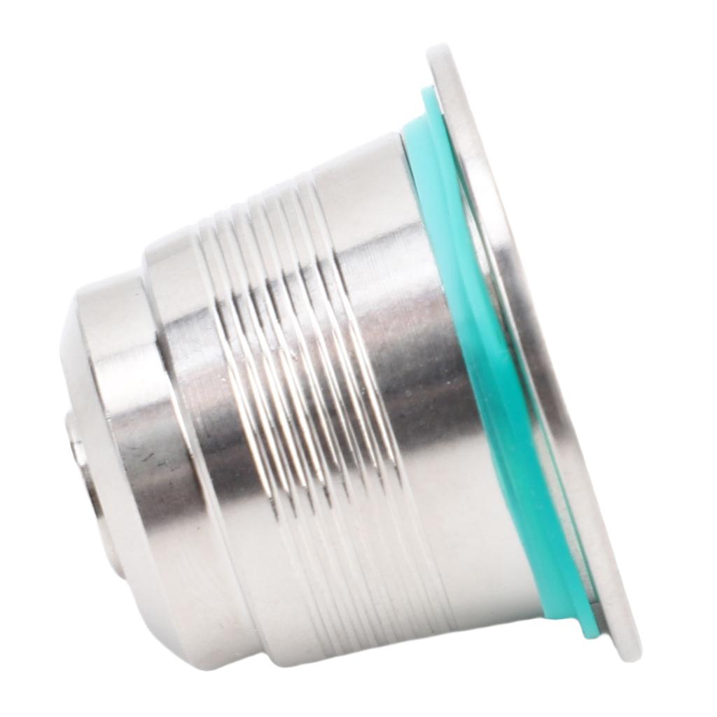Porous Refillable Stainless Steel Coffee Capsule Double Sided Coffee Tamper with Brush Spoon Filter Seal Ring for