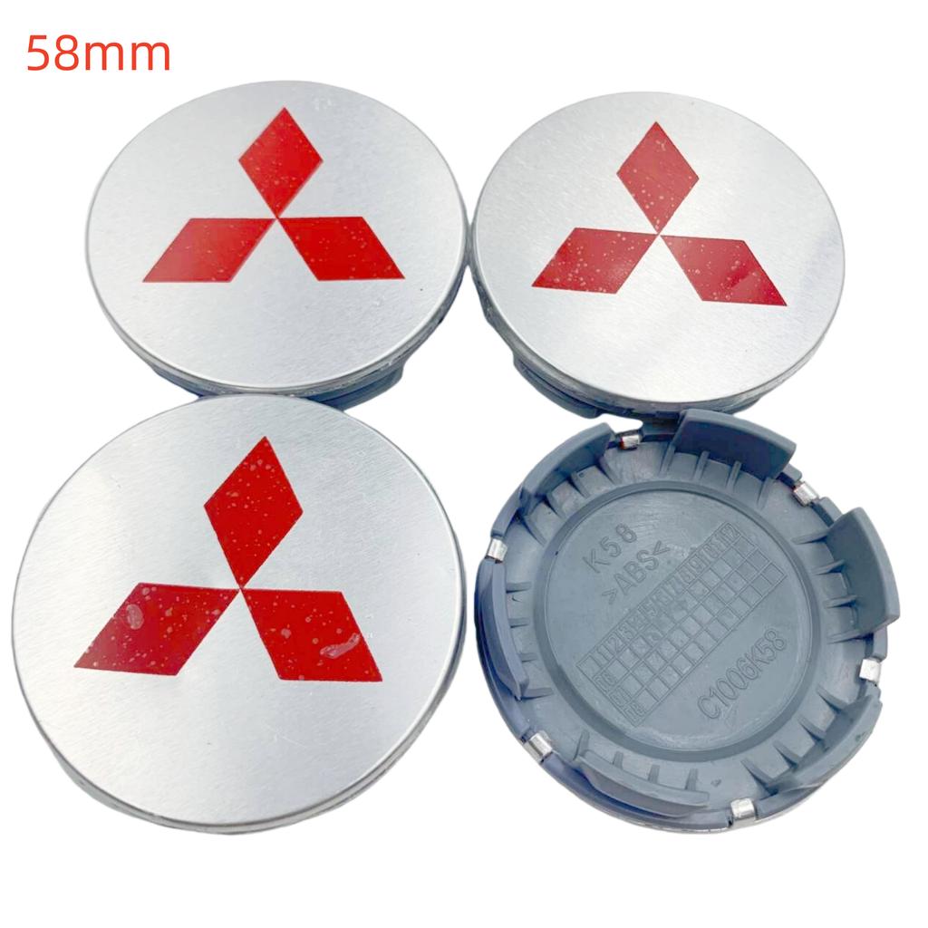 4 SZTUKI 58/60/81mm Kołpaki do Kół Samochodowych Felg Dekielki Środkowe z Emblematem Dla Mitsubishi Ralliart Lancer Cordia Pajero Outlander L200 EVO Colt