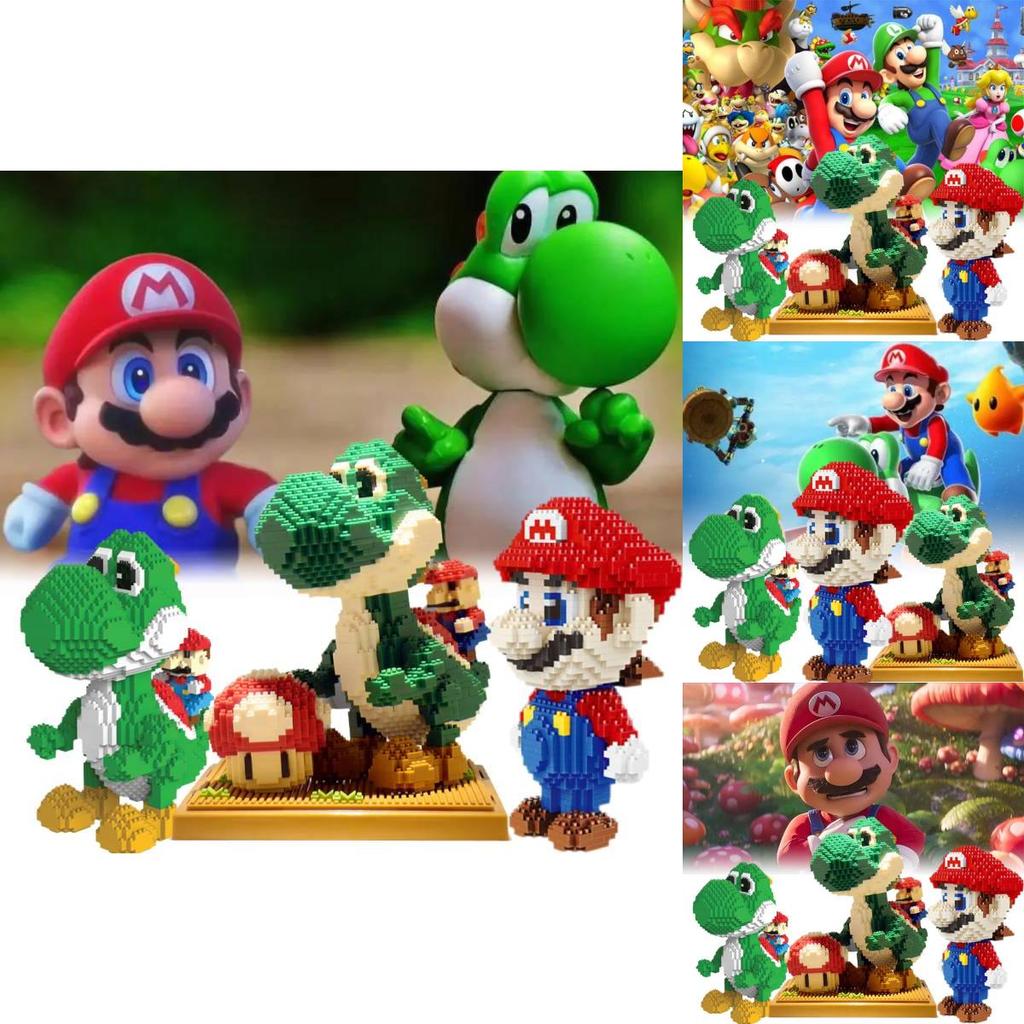 Classic Yoshi Mario Building Blocks Set Featuring 800 High Quality Creative Pieces