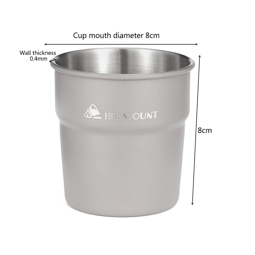 300ml Beer Wine Cups Portable Stainless Steel Tableware Tea Coffee Milk Beer Mug Stackable Camping Water Cup for Travel Hiking
