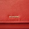 Women' Leather Wallet Wings with RFID Protection and a Roomy Interior Red