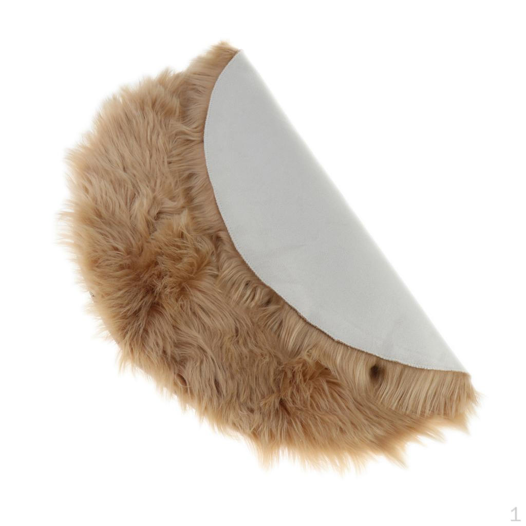 Warm Round Soft Area Rugs Bedroom Balcony Shaggy Rug Carpet, Artificial Carpet for
