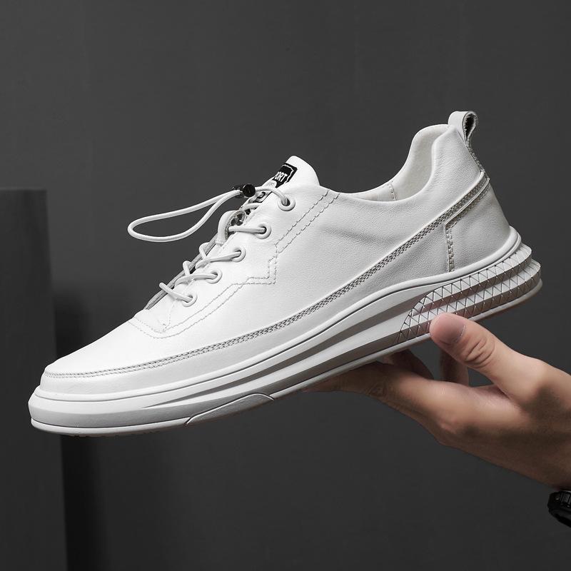 Invisible inner height increase 5cm men's shoes white shoes fashion casual shoes trend board shoes men's outdoor walking small green shoes