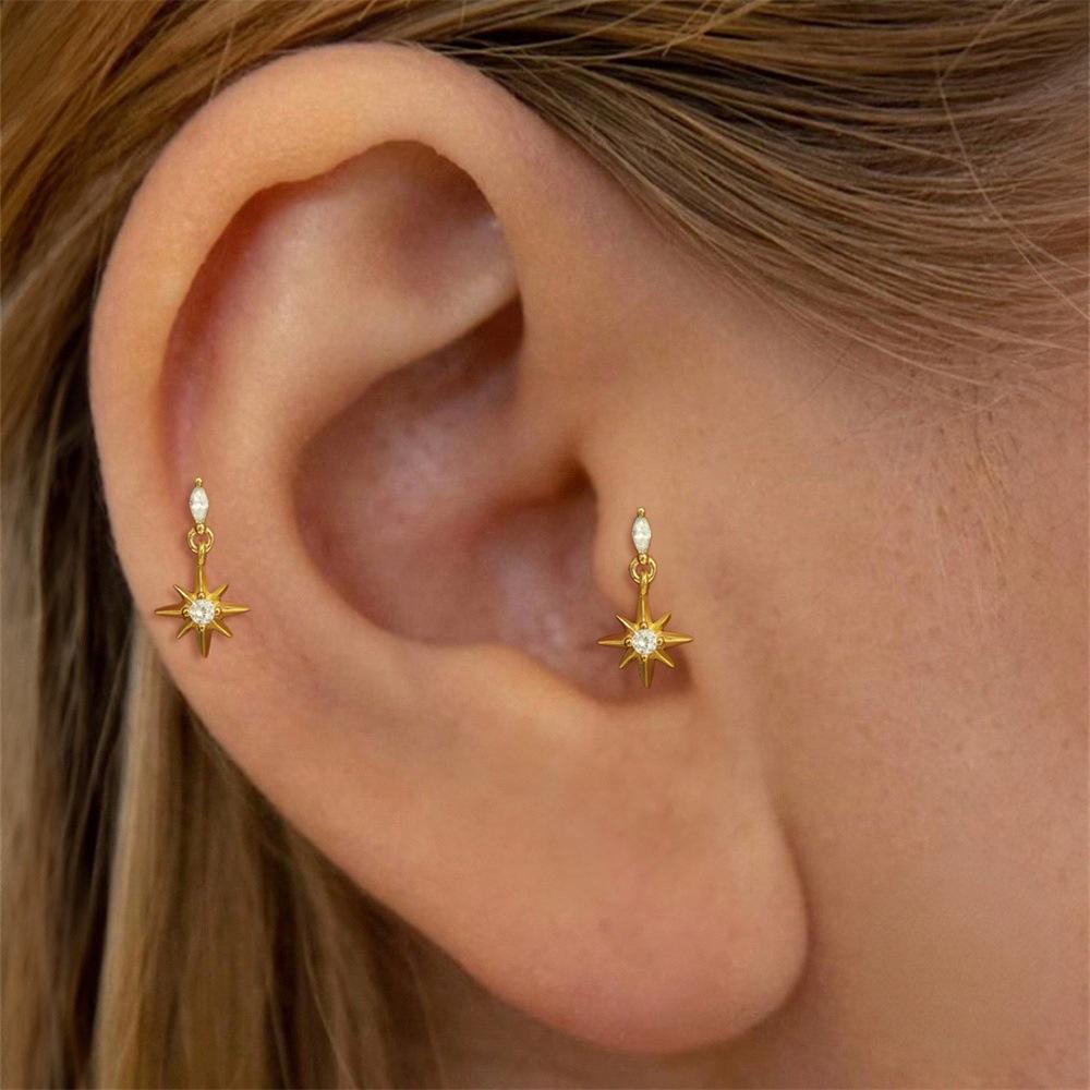 Earrings Simple Ear Jewelry Fashion Men's/Women's Diamond Jewelry Accessories